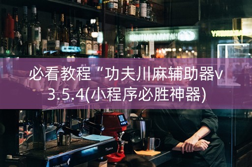 必看教程“功夫川麻辅助器v3.5.4(小程序必胜神器)