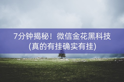7分钟揭秘！微信金花黑科技(真的有挂确实有挂)