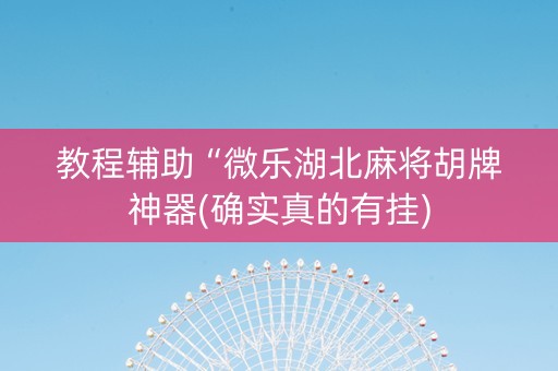 教程辅助“微乐湖北麻将胡牌神器(确实真的有挂)