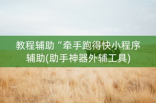 教程辅助“牵手跑得快小程序辅助(助手神器外辅工具)