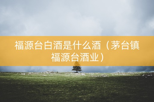 福源台白酒是什么酒（茅台镇福源台酒业）