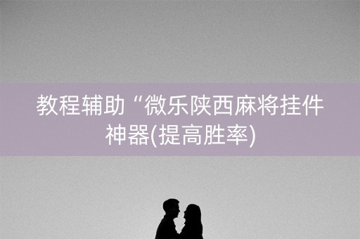 教程辅助“微乐陕西麻将挂件神器(提高胜率)