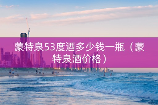 蒙特泉53度酒多少钱一瓶（蒙特泉酒价格）
