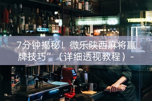 7分钟揭秘！微乐陕西麻将赢牌技巧”（详细透视教程）-哔哩哔哩