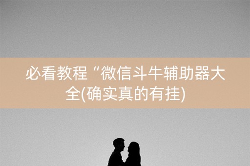 必看教程“微信斗牛辅助器大全(确实真的有挂)