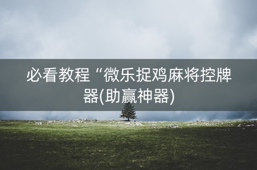 必看教程“微乐捉鸡麻将控牌器(助赢神器)
