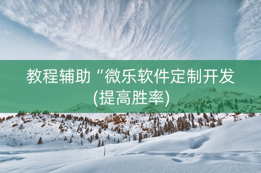 教程辅助“微乐软件定制开发(提高胜率)