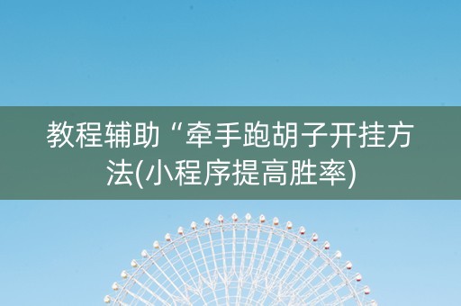 教程辅助“牵手跑胡子开挂方法(小程序提高胜率)