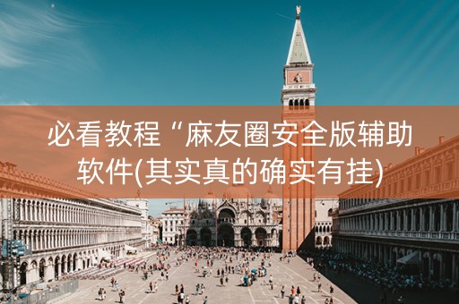 必看教程“麻友圈安全版辅助软件(其实真的确实有挂)