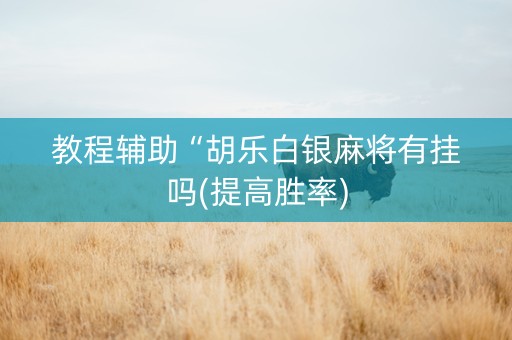 教程辅助“胡乐白银麻将有挂吗(提高胜率)