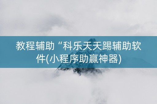 教程辅助“科乐天天踢辅助软件(小程序助赢神器)