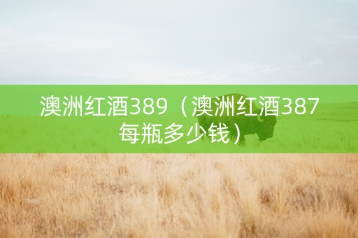 澳洲红酒389（澳洲红酒387每瓶多少钱）