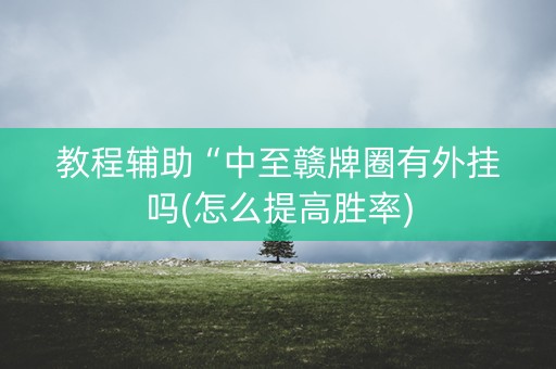 教程辅助“中至赣牌圈有外挂吗(怎么提高胜率)
