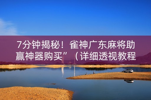 7分钟揭秘！雀神广东麻将助赢神器购买”（详细透视教程）-哔哩哔哩