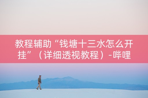 教程辅助“钱塘十三水怎么开挂”（详细透视教程）-哔哩哔哩