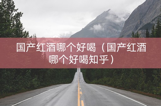 国产红酒哪个好喝（国产红酒哪个好喝知乎）