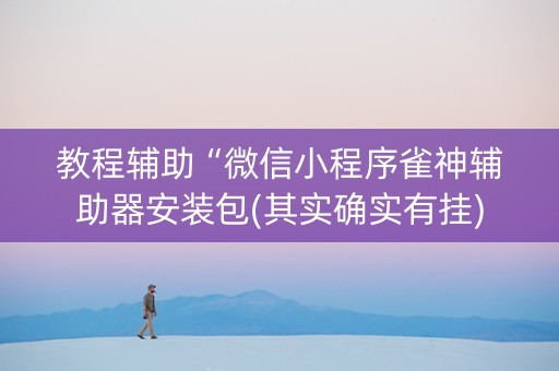 教程辅助“微信小程序雀神辅助器安装包(其实确实有挂)