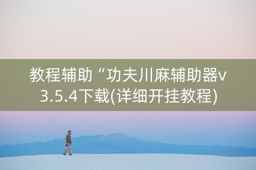 教程辅助“功夫川麻辅助器v3.5.4下载(详细开挂教程)