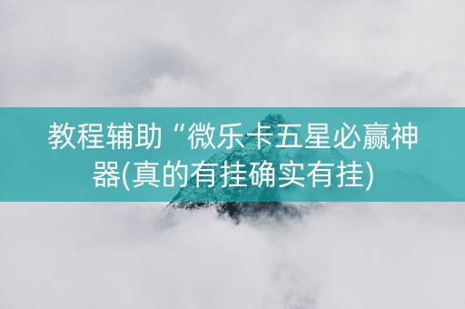 教程辅助“微乐卡五星必赢神器(真的有挂确实有挂)