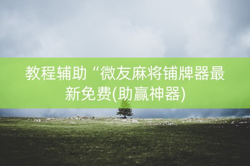 教程辅助“微友麻将铺牌器最新免费(助赢神器)