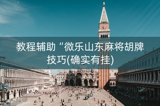 教程辅助“微乐山东麻将胡牌技巧(确实有挂)
