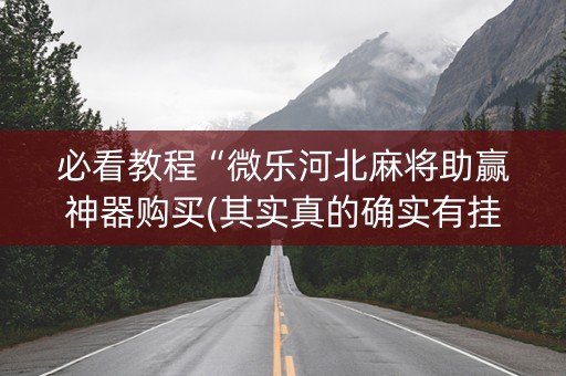 必看教程“微乐河北麻将助赢神器购买(其实真的确实有挂)