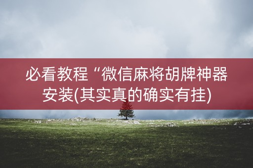 必看教程“微信麻将胡牌神器安装(其实真的确实有挂)