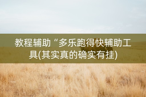 教程辅助“多乐跑得快辅助工具(其实真的确实有挂)