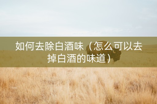 如何去除白酒味（怎么可以去掉白酒的味道）