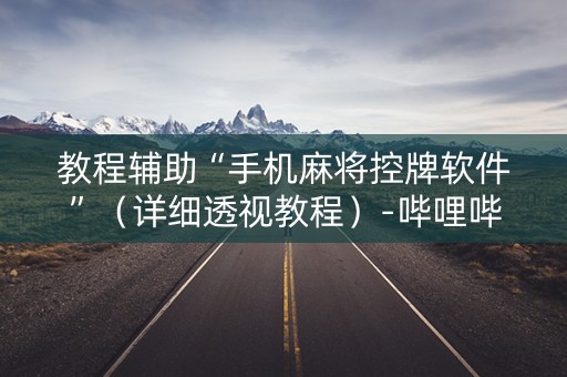 教程辅助“手机麻将控牌软件”（详细透视教程）-哔哩哔哩