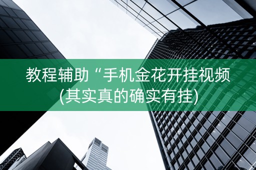 教程辅助“手机金花开挂视频(其实真的确实有挂)