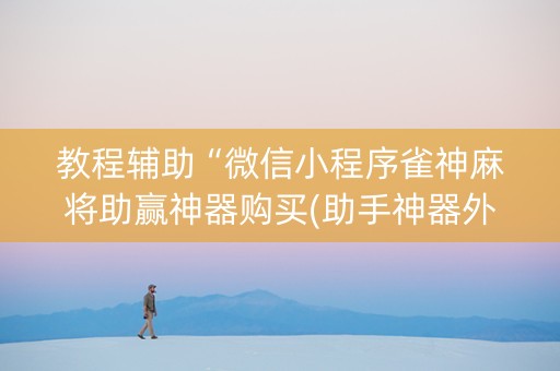 教程辅助“微信小程序雀神麻将助赢神器购买(助手神器外辅工具)