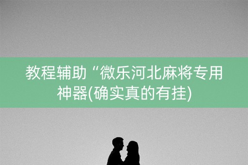 教程辅助“微乐河北麻将专用神器(确实真的有挂)