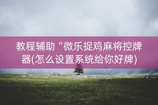 教程辅助“微乐捉鸡麻将控牌器(怎么设置系统给你好牌)