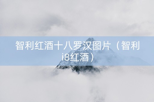 智利红酒十八罗汉图片（智利i8红酒）