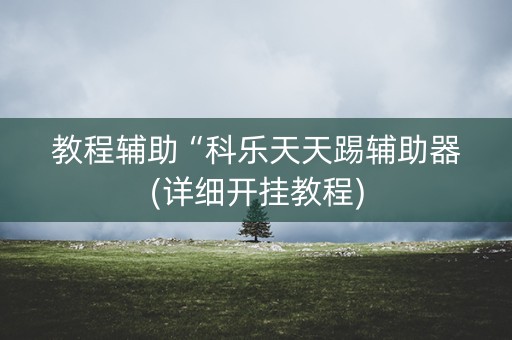 教程辅助“科乐天天踢辅助器(详细开挂教程)
