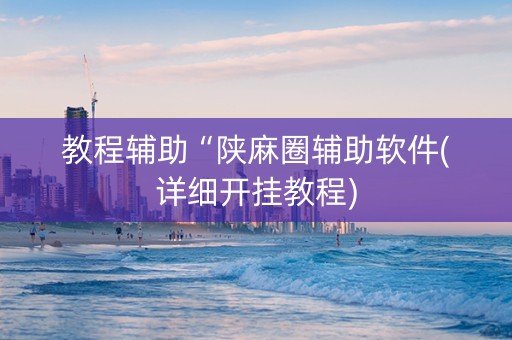 教程辅助“陕麻圈辅助软件(详细开挂教程)