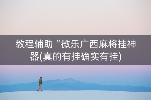 教程辅助“微乐广西麻将挂神器(真的有挂确实有挂)