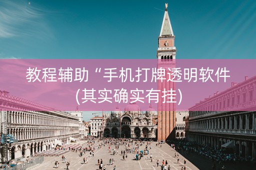 教程辅助“手机打牌透明软件(其实确实有挂)