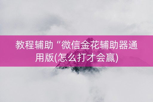 教程辅助“微信金花辅助器通用版(怎么打才会赢)
