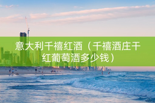 意大利千禧红酒（千禧酒庄干红葡萄酒多少钱）