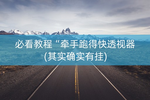 必看教程“牵手跑得快透视器(其实确实有挂)