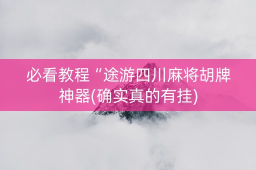 必看教程“途游四川麻将胡牌神器(确实真的有挂)