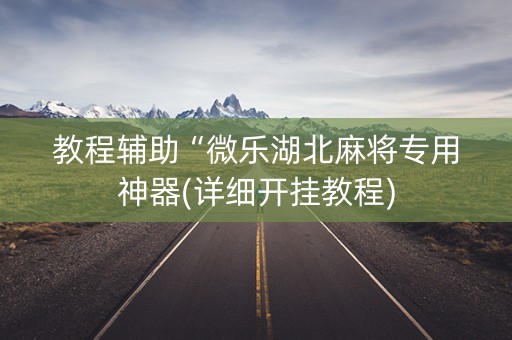 教程辅助“微乐湖北麻将专用神器(详细开挂教程)