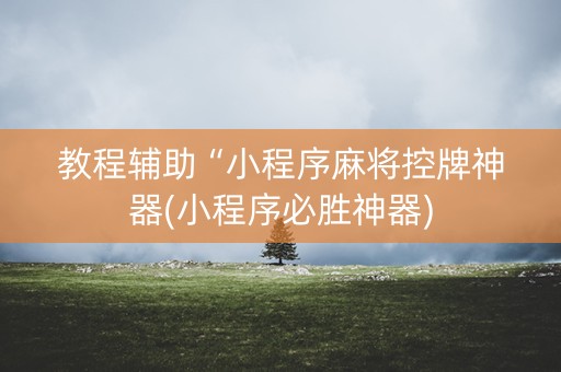 教程辅助“小程序麻将控牌神器(小程序必胜神器)