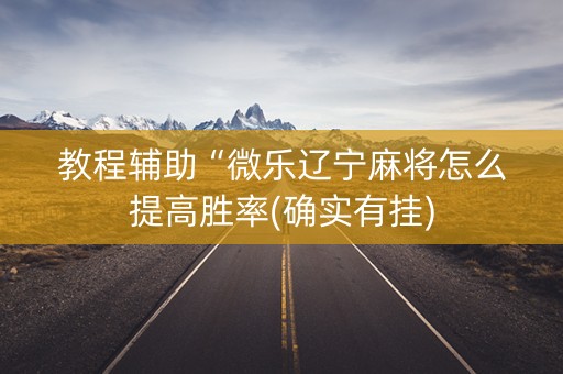 教程辅助“微乐辽宁麻将怎么提高胜率(确实有挂)
