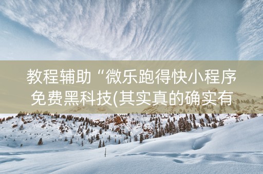 教程辅助“微乐跑得快小程序免费黑科技(其实真的确实有挂)