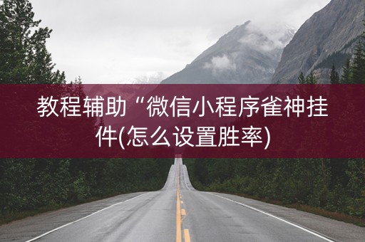 教程辅助“微信小程序雀神挂件(怎么设置胜率)