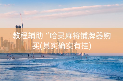 教程辅助“哈灵麻将铺牌器购买(其实确实有挂)