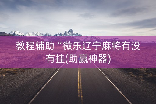 教程辅助“微乐辽宁麻将有没有挂(助赢神器)